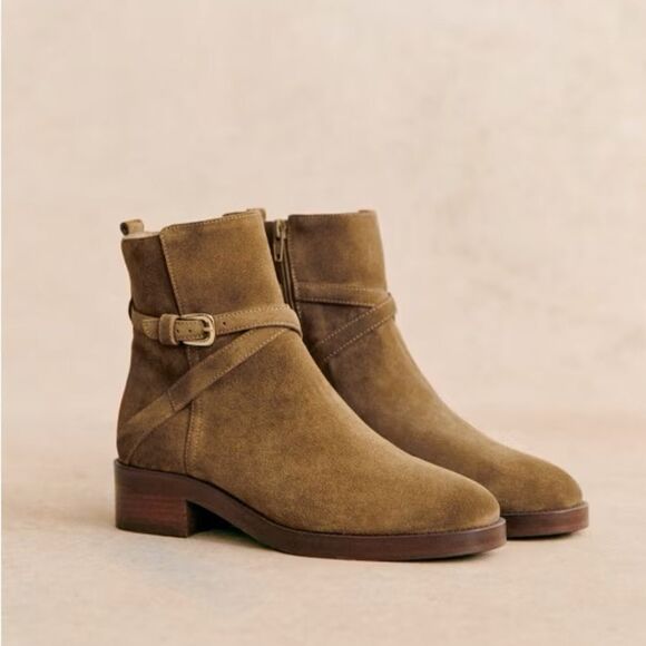 SEZANE ELOANE LOW BOOTS in Taupe - Picture 1 of 13